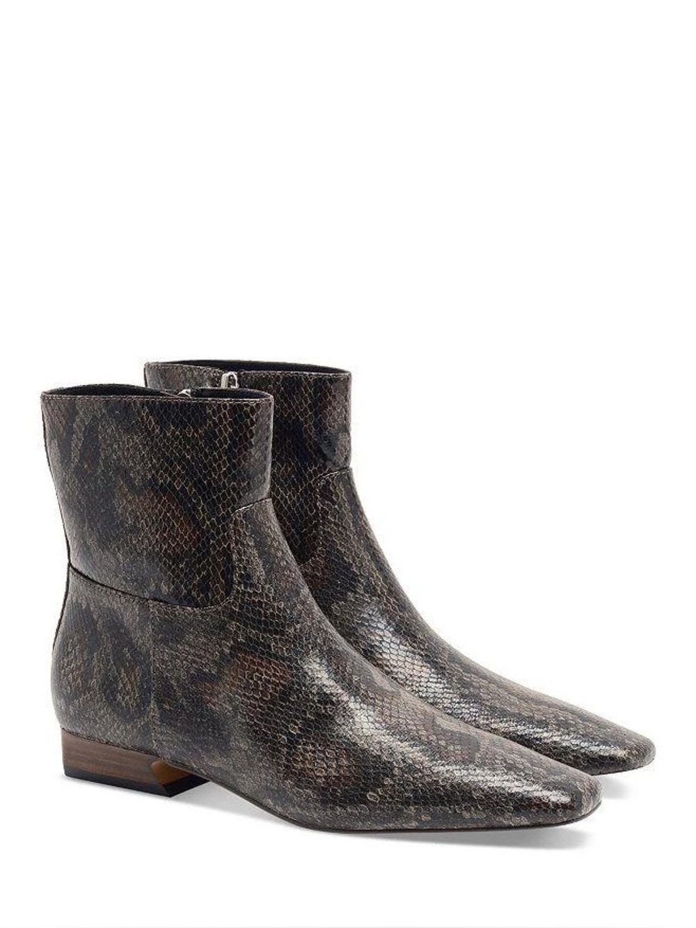 FREE PEOPLE Easy Does It Vegan Snake Print Snip Toe Ankle Boots-Size 7, 7.5 & 8
